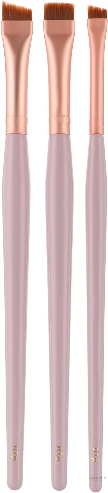 Набор кистей для покраски бровей Zola MAGIC BROW BRUSHES светло-розовый 3 шт.
