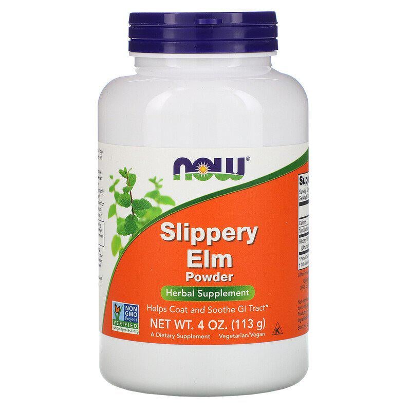 Трав'яні ферменти NOW Foods Slippery Elm Powder 4 ун.113 г 75 порцій