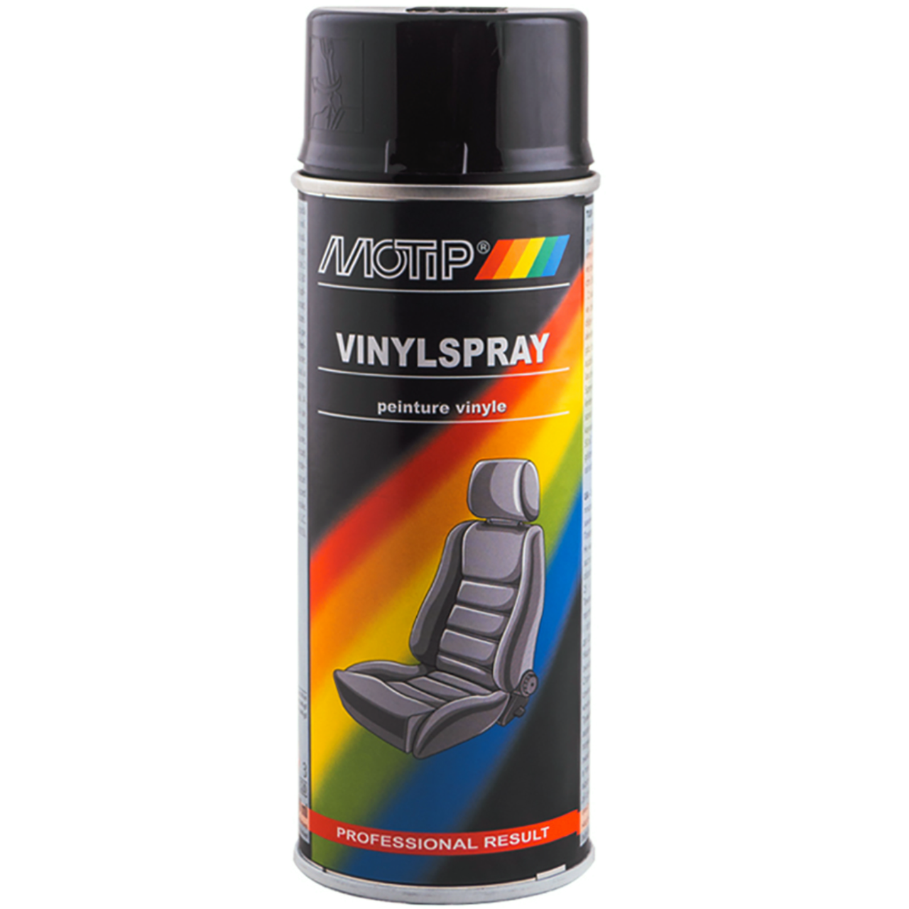 Фарба для шкіри та вінілу Motip Vinylspray аерозоль 400 мл Чорний глянець