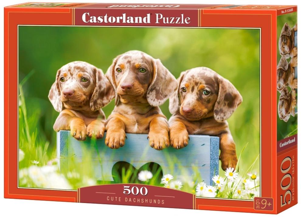 Пазл Castorland Милые таксы 500 дет.