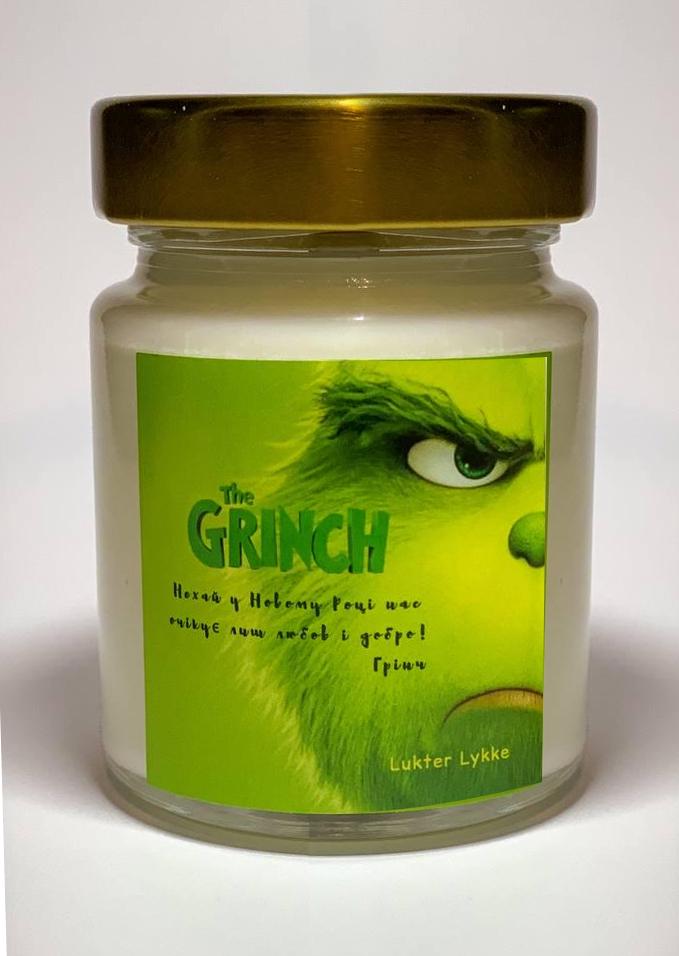 Ароматическая свеча из соевого воска в баночке с крышкой The Grinch