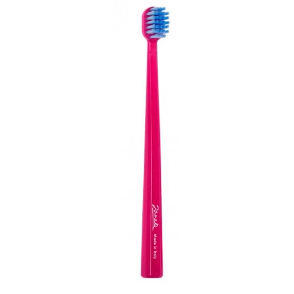 Зубная щетка средней жесткости Janeke Medium Toothbrush Розовый/Синий (14146227)