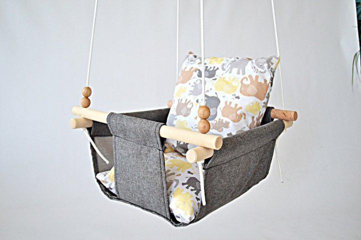 Дитяча гойдалка Infancy Слоники Сірий (10142306) - фото 4 Дитяча гойдалка Infancy Слоники Сірий (10142306) - фото 4