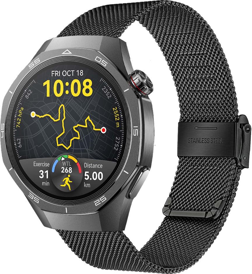 Ремінець металевий Rapid для Huawei Watch GT 5/GT 5 Pro 46 мм Black (38656-2B) Ремінець металевий Rapid для Huawei Watch GT 5/GT 5 Pro 46 мм Black (38656-2B)