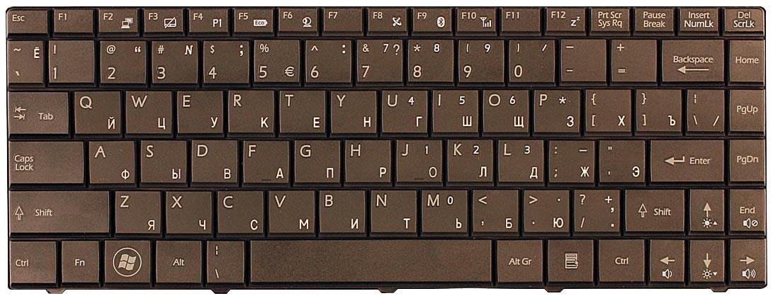 Клавиатура для ноутбука MSI X-Slim X320 Black Клавиатура для ноутбука MSI X-Slim X320 Black