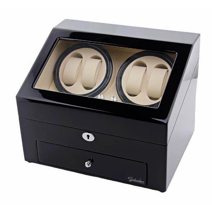 Шкатулка для подзавода 4 часов Salvadore 066/BW/F 2x4 Шкатулка для подзавода 4 часов Salvadore 066/BW/F 2x4