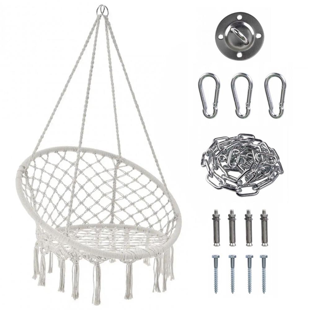 Кресло подвесное бразилийское Bonro B-092-2 с комплектом крепления 120 кг Бежевый (42401010)