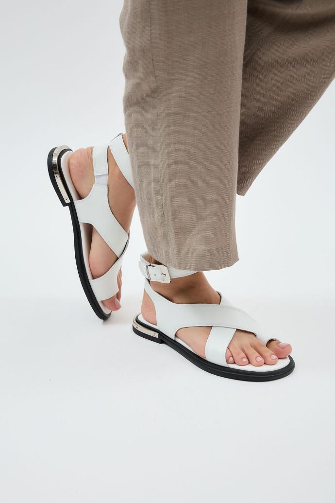 Босоножки женские LONZA кожаные р. 38 Белый (196069) - фото 5