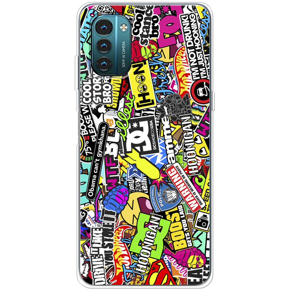 Чехол BoxFace Nokia G21 Multicolored Inscriptions Прозрачный силикон (44288-up880-44288)