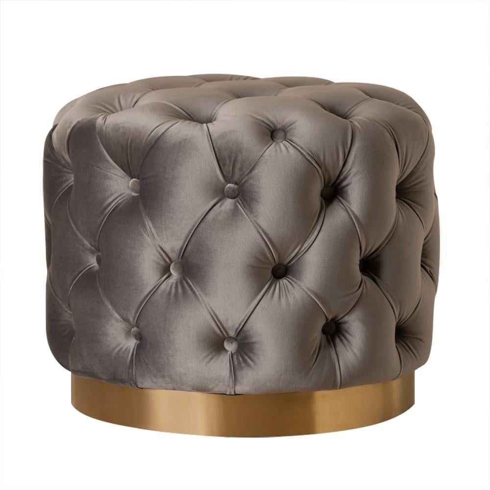 Пуф Mebelle Estie велюр 42x40x40 см Коричневый (0020)