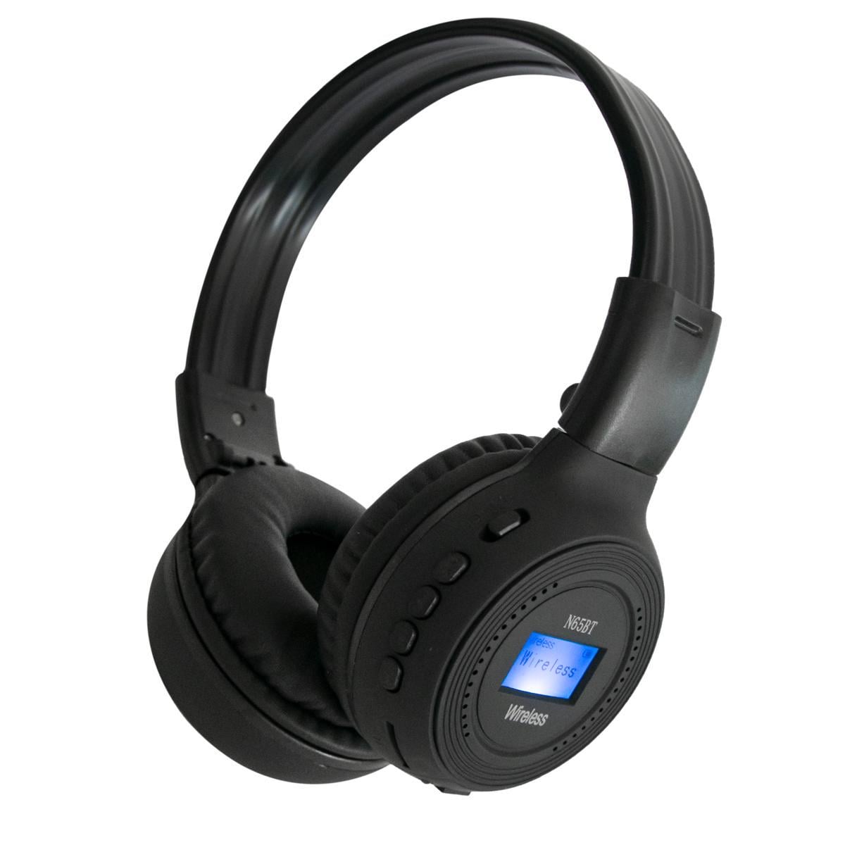 Наушники беспроводные Digital wireless headphone N65BT с накладным микрофоном Черный (1009860-Black)