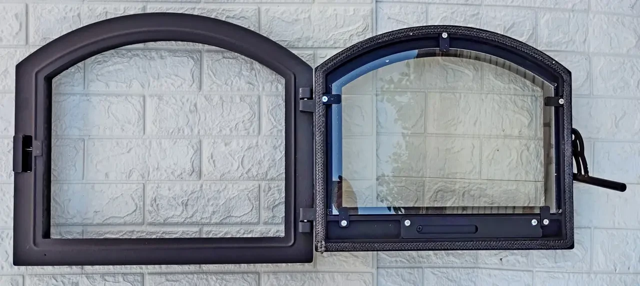 Двері для печі Замкова зі скломі регулятором піддуву 420x490 мм - фото 8 Двері для печі Замкова зі скломі регулятором піддуву 420x490 мм - фото 8