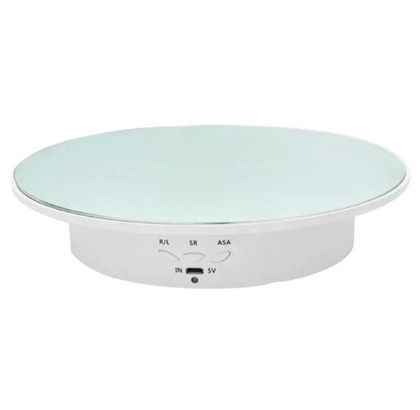 Столик демонстрационный поворотный D&D 360 с зеркальным основанием 20 см/пультом ДУ Белый (2601034474)