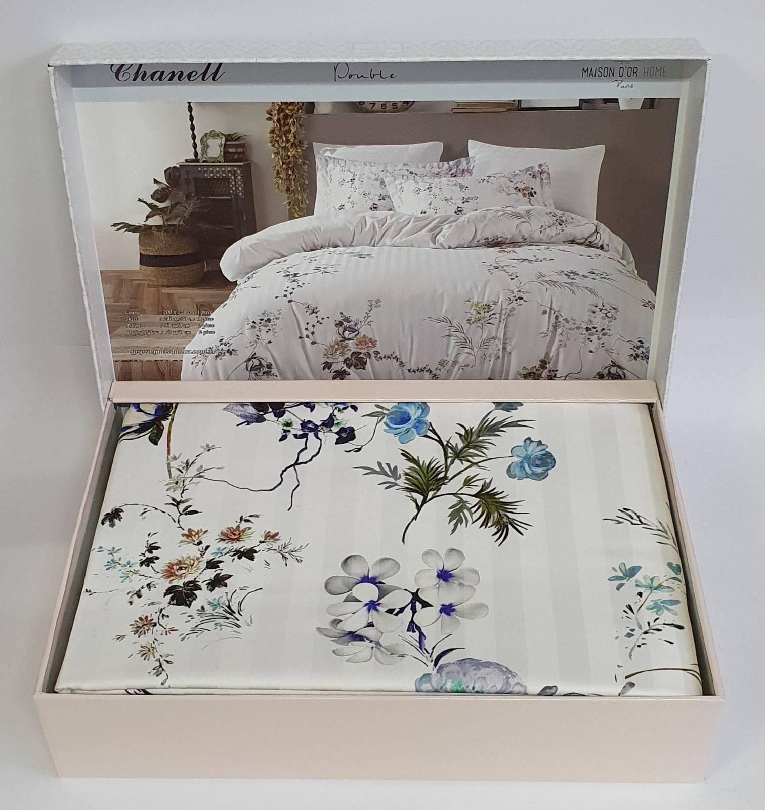 Комплект постельного белья Maison D'or Cатин 200х220 Chanell Multicolor (CN6123)