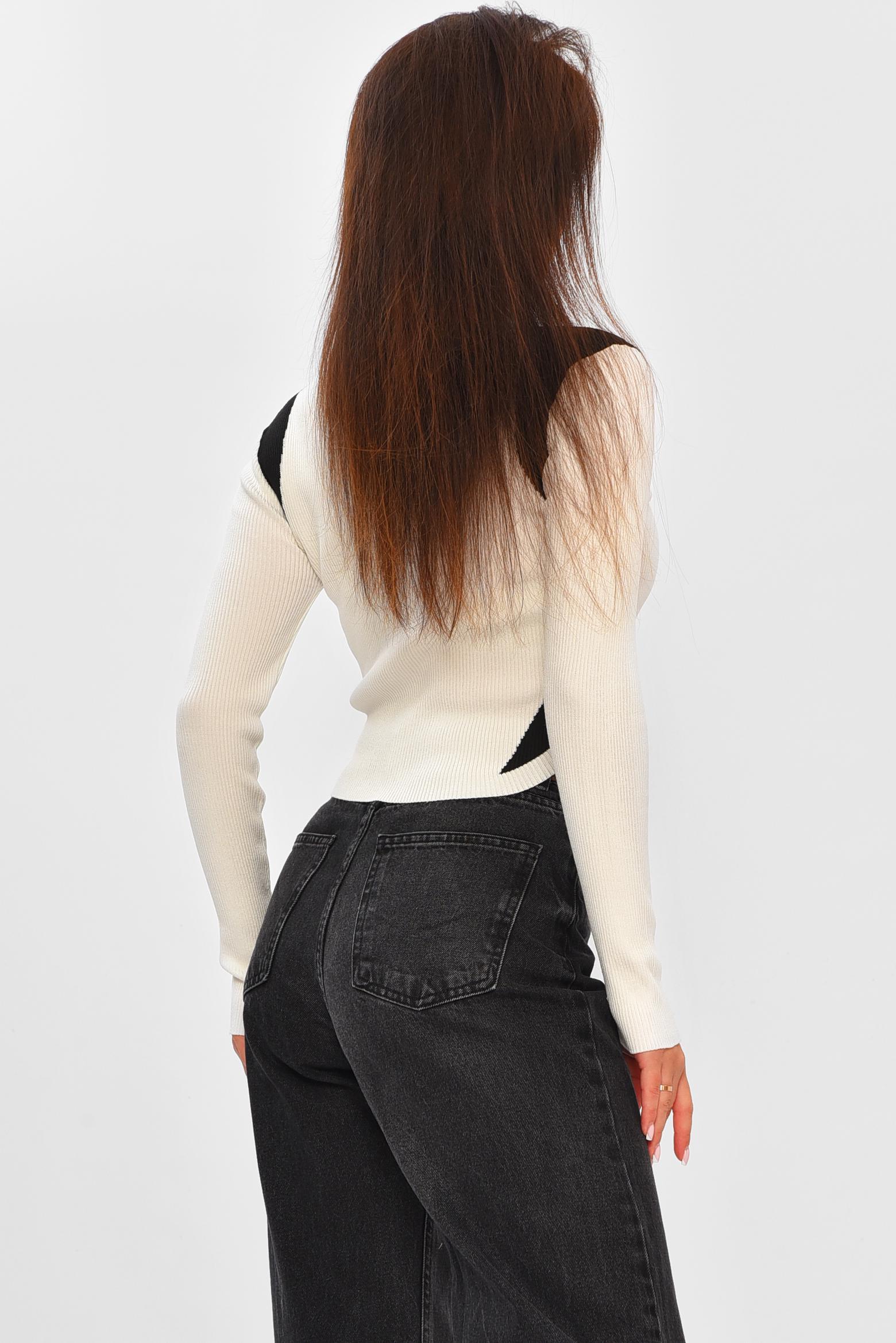 Кофта жіноча 206259 на блискавці S-M Білий (206259_!333999_42-44) - фото 3 Кофта жіноча 206259 на блискавці S-M Білий (206259_!333999_42-44) - фото 3