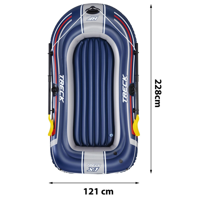 Човен надувний Bestway Hydro-Force Treck X1 з веслами/насосом двомісний 228x121x36 см (61083) - фото 5 Човен надувний Bestway Hydro-Force Treck X1 з веслами/насосом двомісний 228x121x36 см (61083) - фото 5