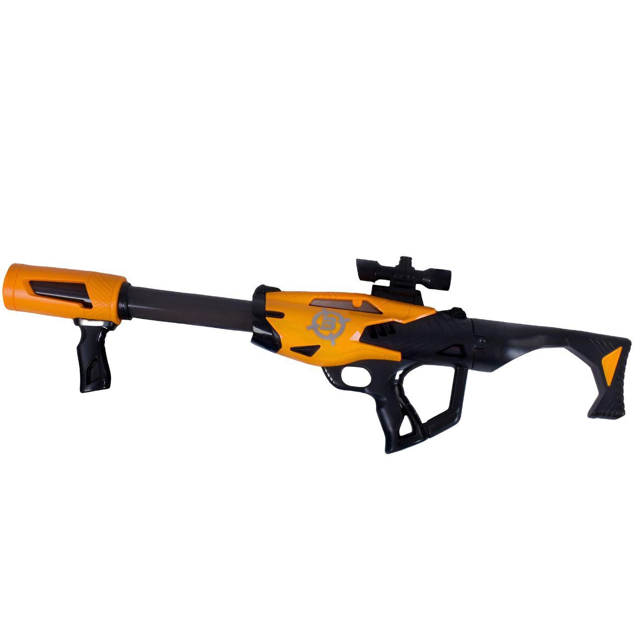 Автомат с мишенью YG 04 P-01 12 мягких патронов 3 мишени-баночки Оранжевый Автомат с мишенью YG 04 P-01 12 мягких патронов 3 мишени-баночки Оранжевый