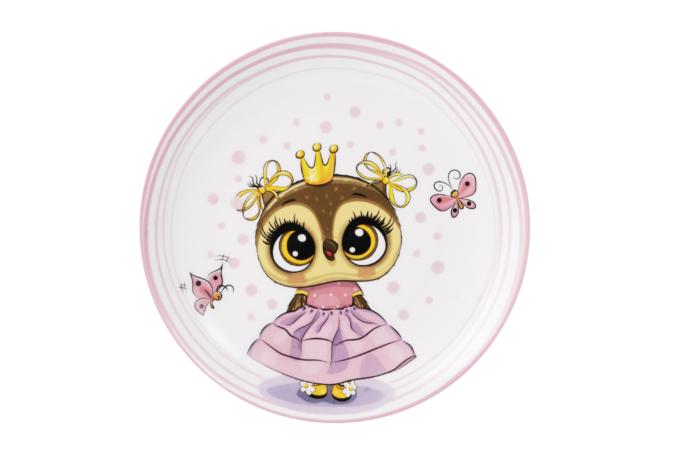 Набір дитячого посуду Ardesto Princess owl з порцеляни 3 пр. (AR3453OS) - фото 5