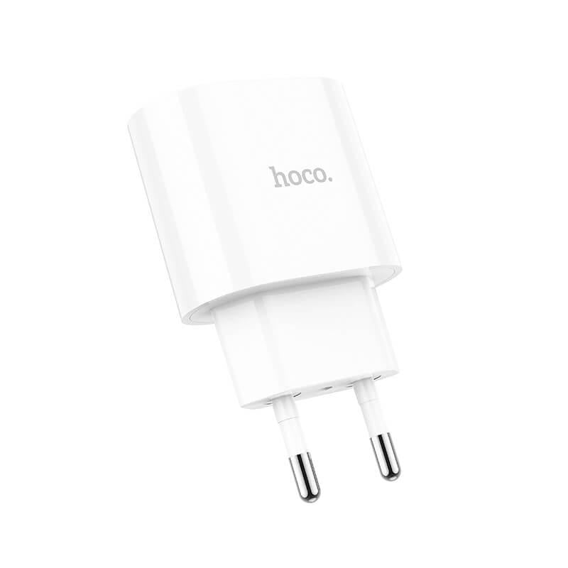 Зарядний пристрій Hoco Lineal C95 A 1 USB 1 Type-C PD/QC 20W 3 A White (537059)