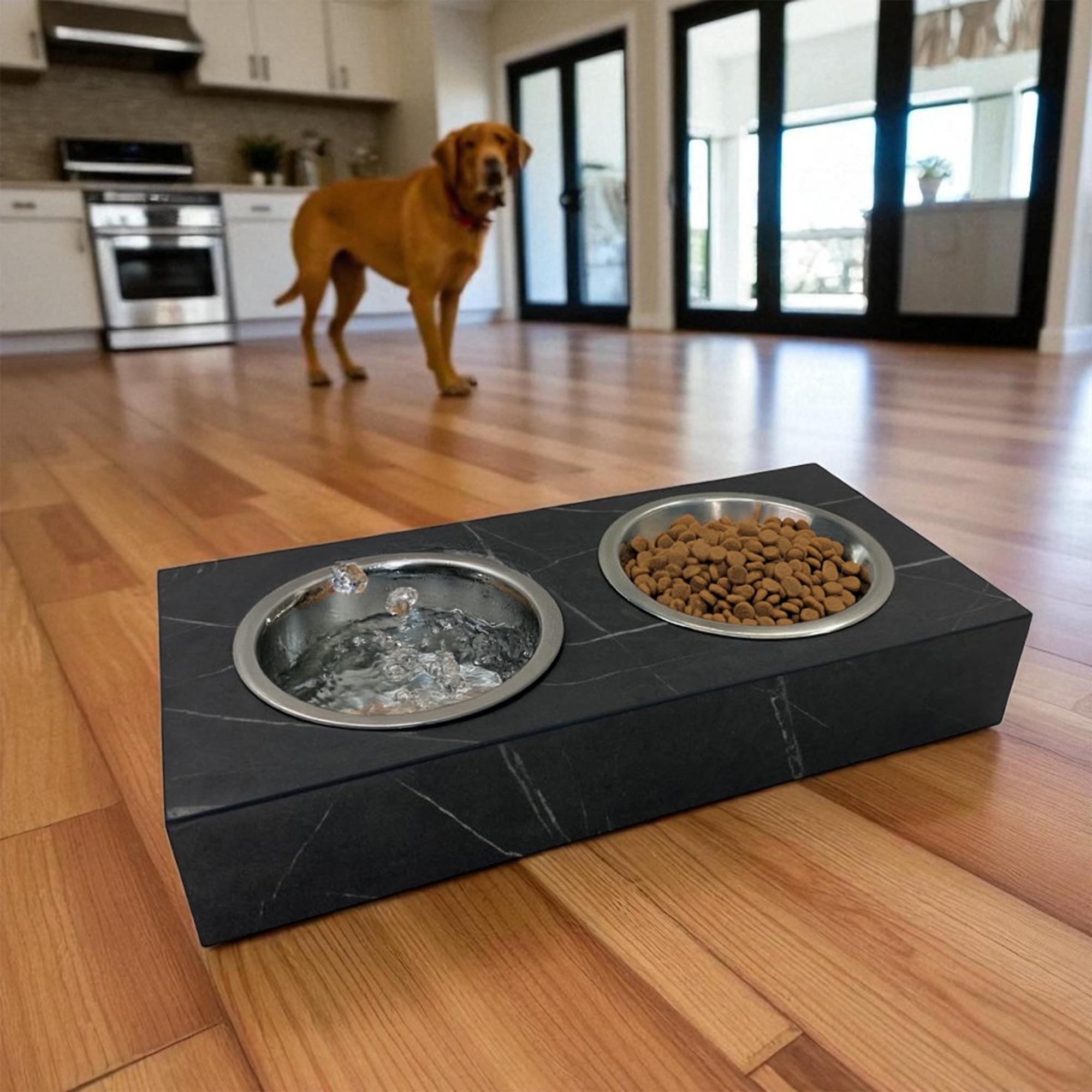 Миска для собак подвійна на підставці з фанери та покриттям Eger - фото 4