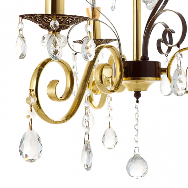 Люстра Flora классическая подвесная с кристаллами на 3 лампы (CN004/3) - фото 2