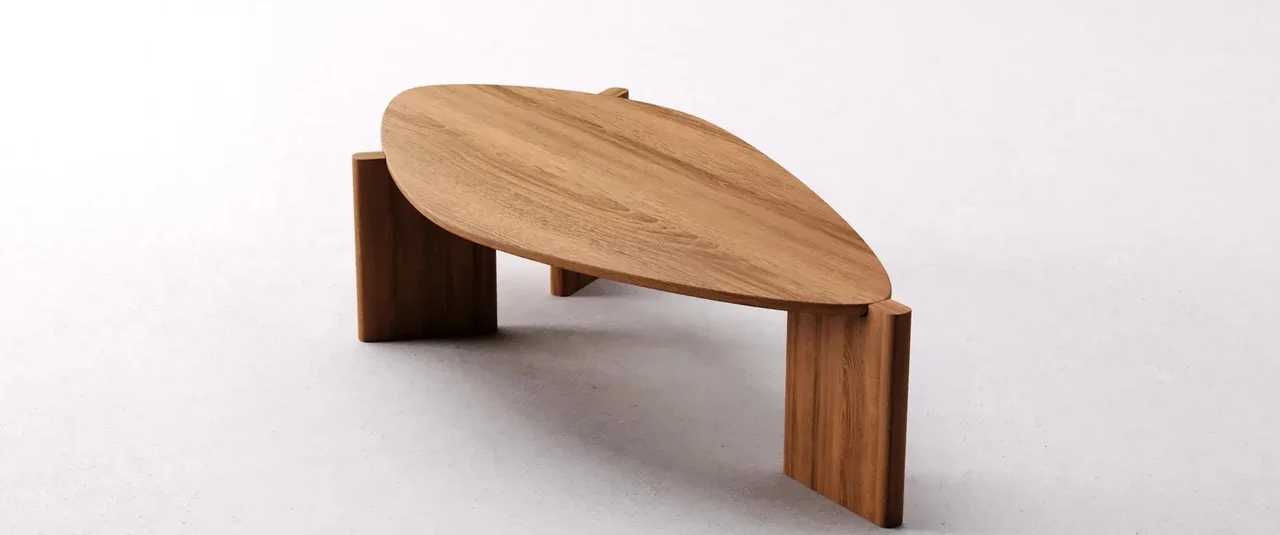 Дизайнерский журнальный столик из массива дуба Dave (28080049)