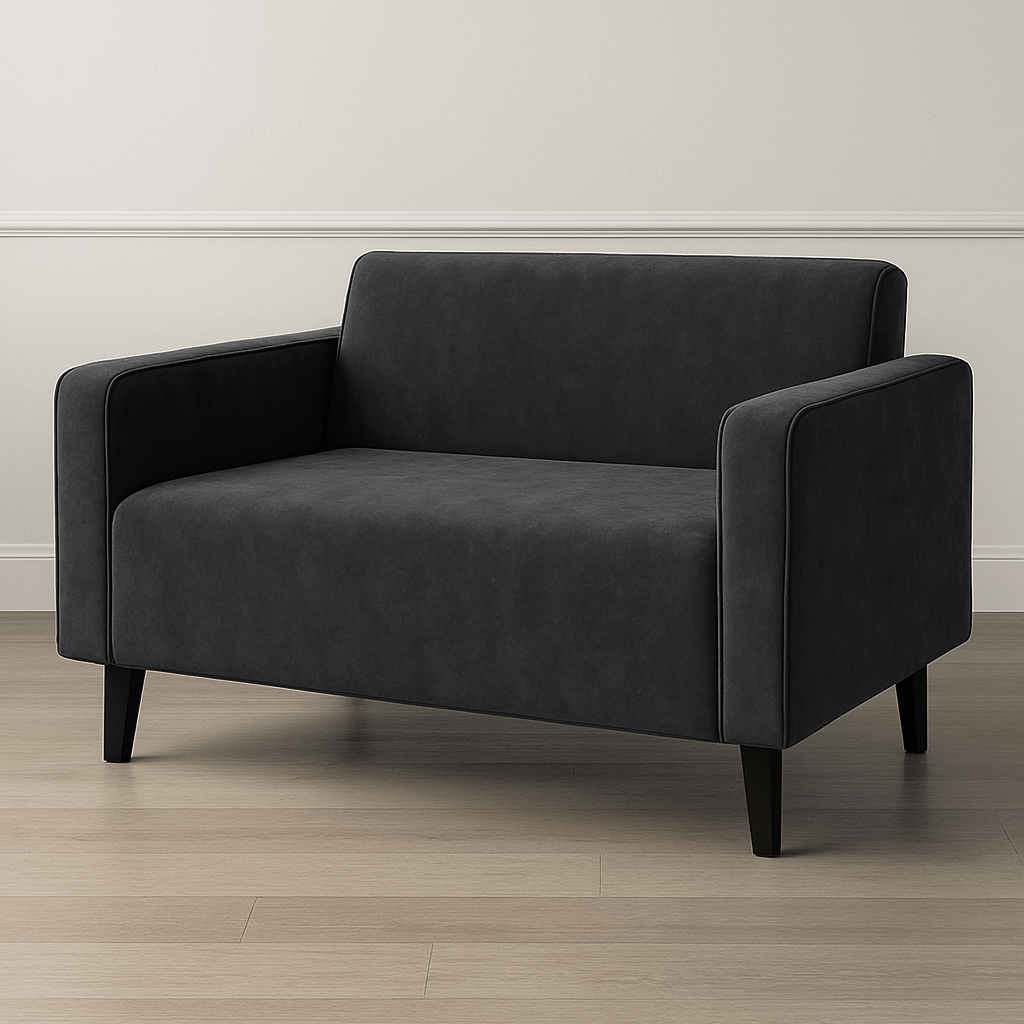 Диван офісний Tobi Sho Тайм з підлокітниками велюр Крокус 1460х680х770 мм Графіт (Графіт/97)