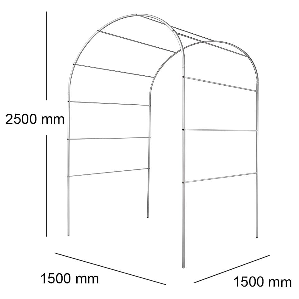 Опора для рослин арка садова 2500х1500х1500 мм d 20 мм/d 12 мм (АС-D20/D12-2500*1500*1500) - фото 2