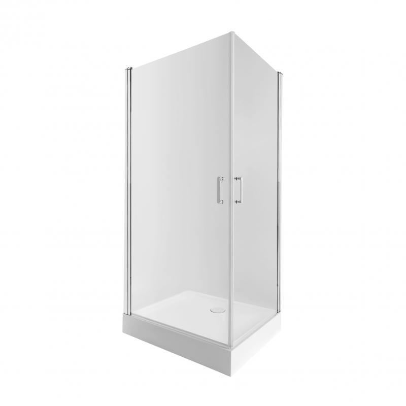 Набор Qtap душевая кабина Gemini CRM1018RC6 Clear с поддоном Unirect 301815 (359950)