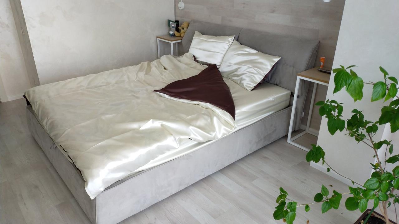 Комплект постельного белья Moka Textile полуторный 2 наволочки 50х70 см/70х70 см Бело-шоколадный (2392413698) - фото 2 Комплект постельного белья Moka Textile полуторный 2 наволочки 50х70 см/70х70 см Бело-шоколадный (2392413698) - фото 2