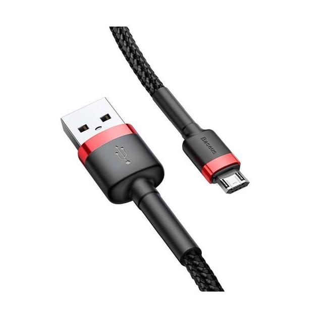 Кабель для зарядки BASEUS Cafule Cable USB for Micro USB 2 A 3 м Black/Red (CAMKLF-H91) - фото 3