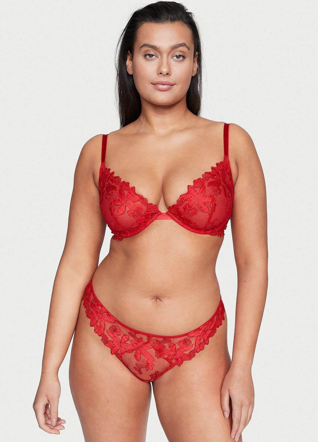 Комплект женского белья Victoria's Secret 34C/XS Красный (0398985MBX34C/XS)