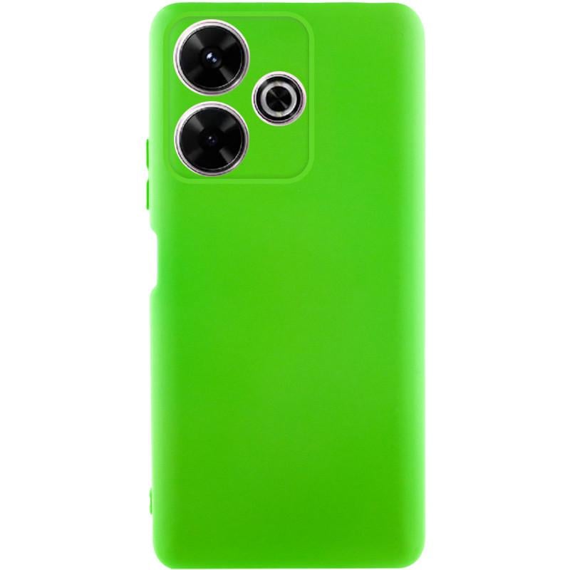 Противоударный чехол TPU GETMAN Liquid Silk Full Camera для Xiaomi Redmi 13 4G / Poco M6 4G Салатовый / Neon Green Противоударный чехол TPU GETMAN Liquid Silk Full Camera для Xiaomi Redmi 13 4G / Poco M6 4G Салатовый / Neon Green