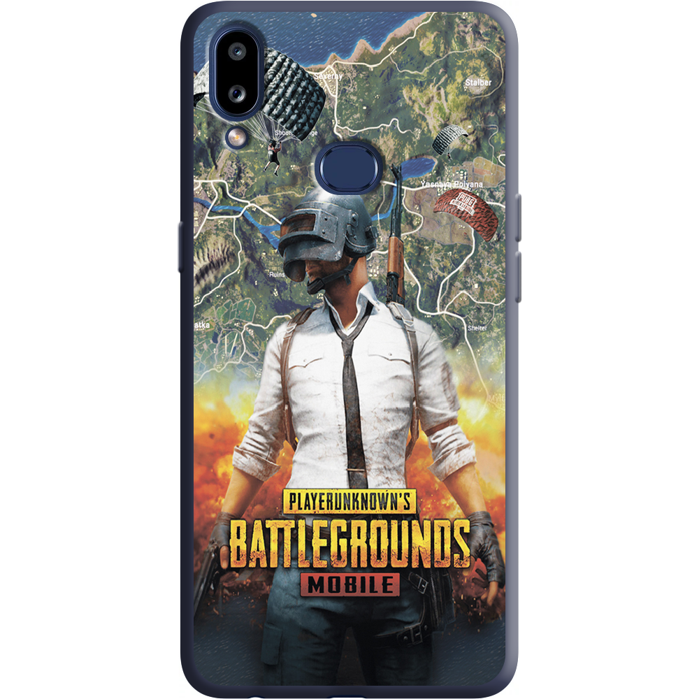 Чехол Boxface Samsung A107 Galaxy A10s PUBG Mobile Синий силикон (37944-up2309-38657)