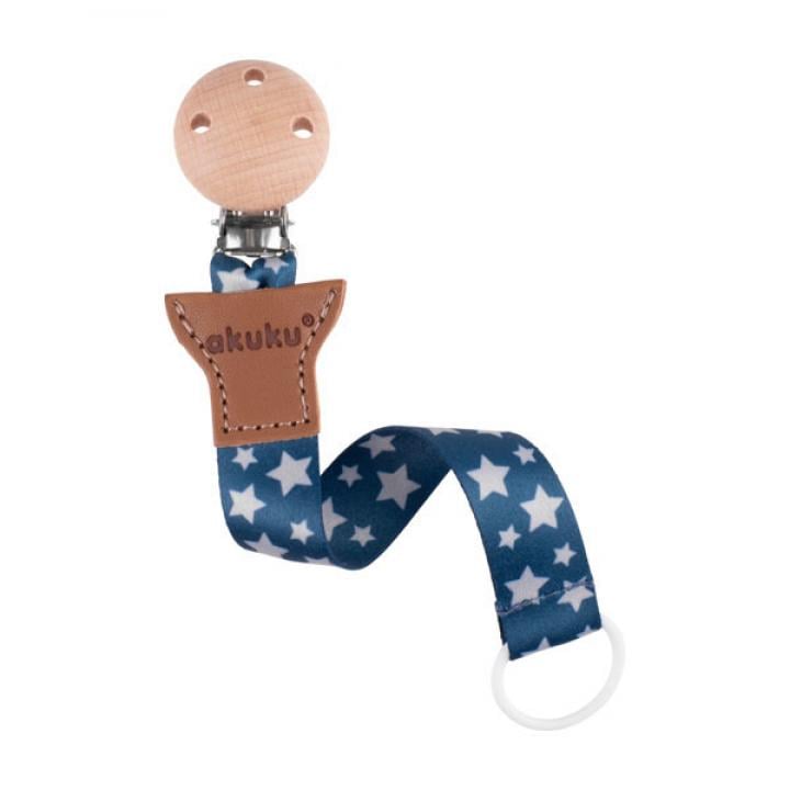 Стрічка для пустушки універсальна Akuku A0584 Зірочки Срібний