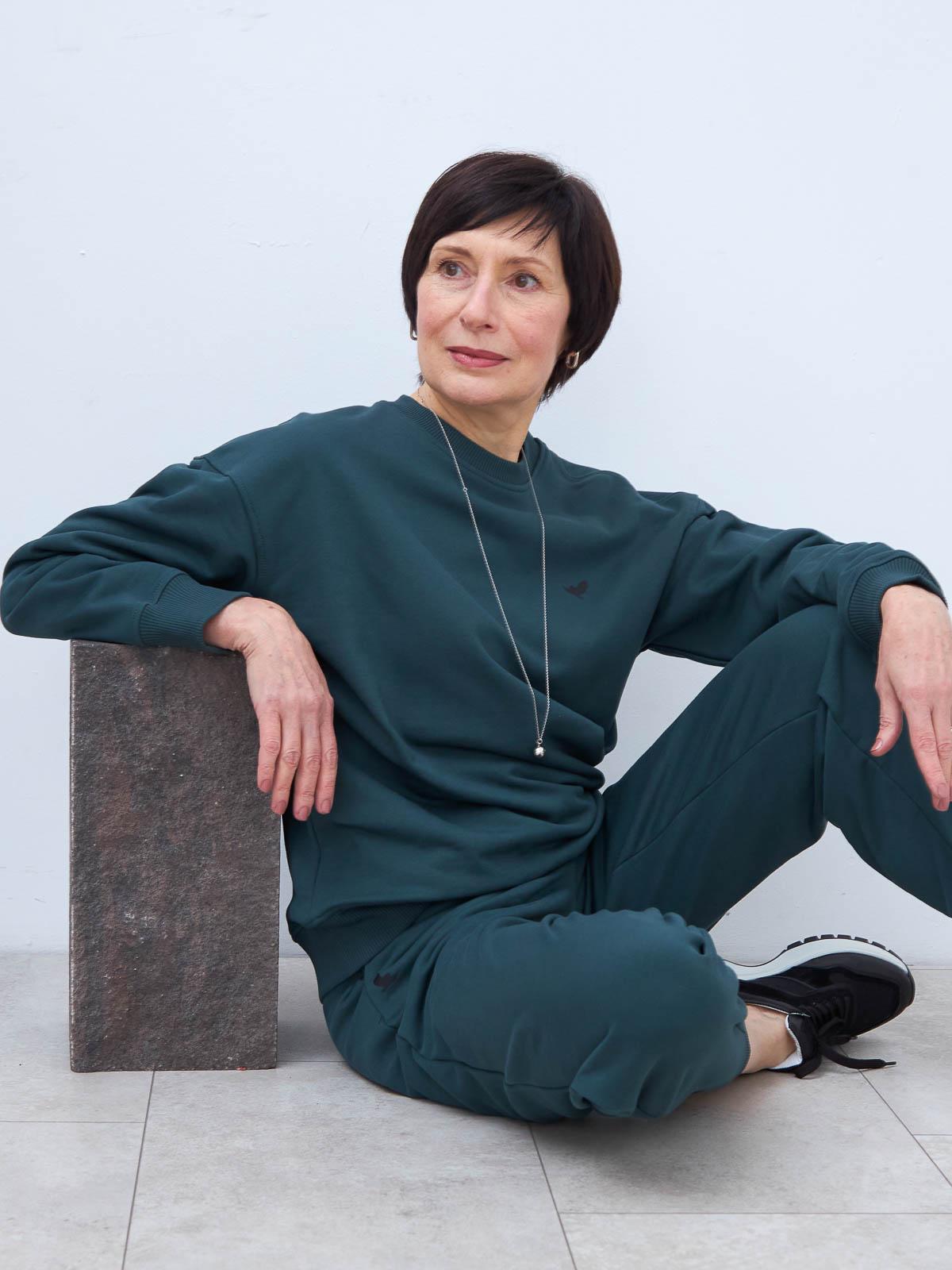 Світшот жіночий базовий FROMUS XL/XXL Темно-зелений (2567-60) - фото 2