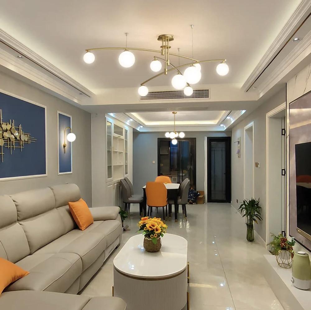 Люстра сучасна підвісна Aure Латунь (SGJ 8/9 AB)