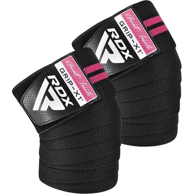 Бинти на коліна RDX GYM KNEE WRAP R11 Black/Pink