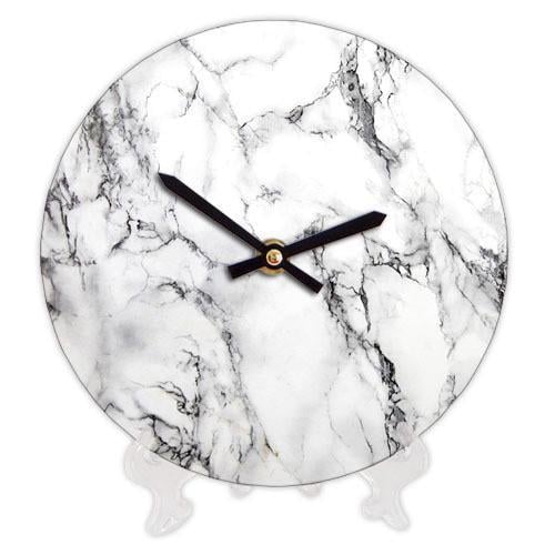Часы настенные круглые Presentville Белый мрамор 18 см (CH18 P ORG027)