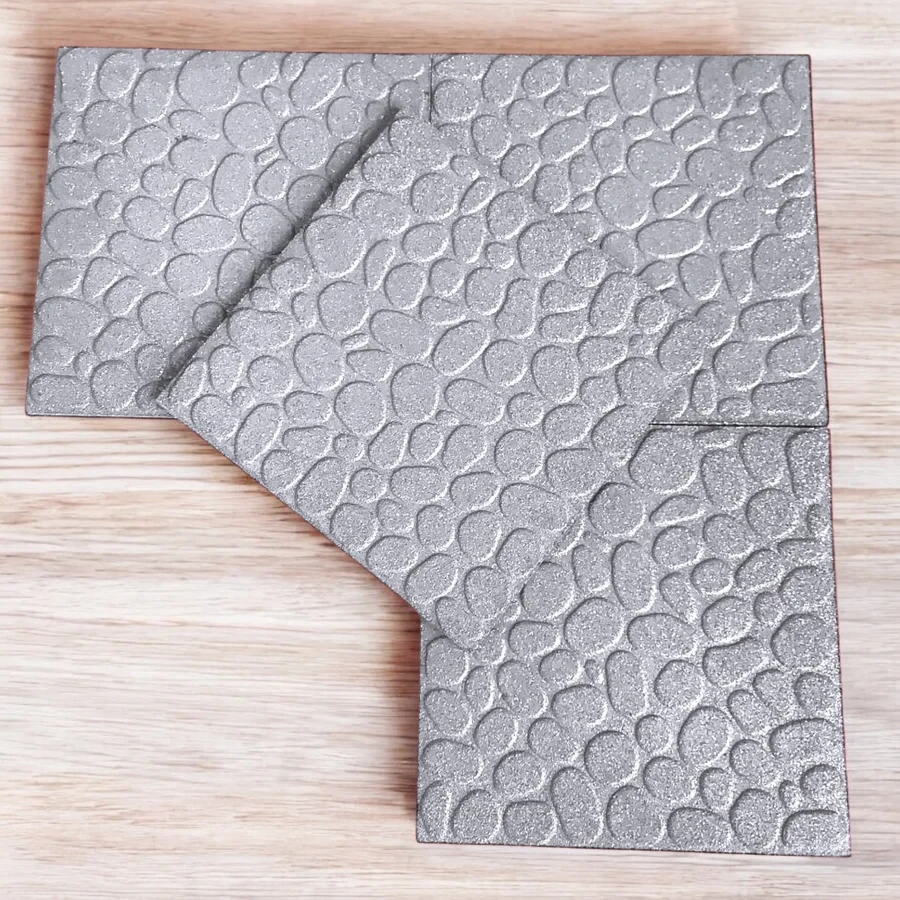 Резиновая плитка Галька 500х500х30 мм Серый (2562227315) - фото 4