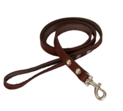 Повідець для собак шкіряний 1,2 м х 12 мм Коричневий (2296432856)