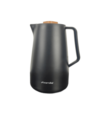 Термос-конференція Kamille пластиковий зі скляною колбою 1500 мл Чорний (2011bl)