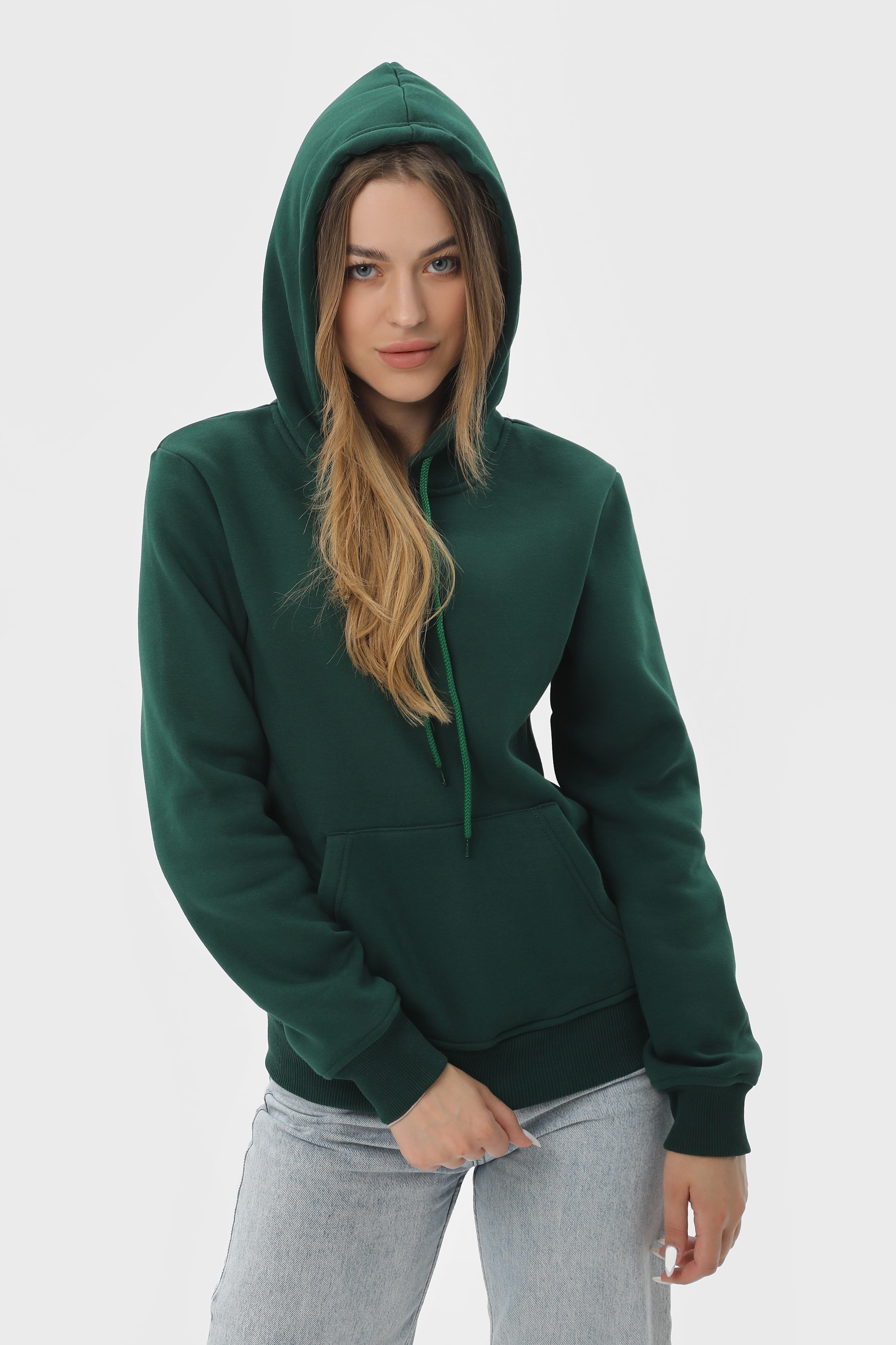 Худи утепленный RAY BASIC U0401 Bottle UNISEX XL Темно-зеленый - фото 7 Худи утепленный RAY BASIC U0401 Bottle UNISEX XL Темно-зеленый - фото 7