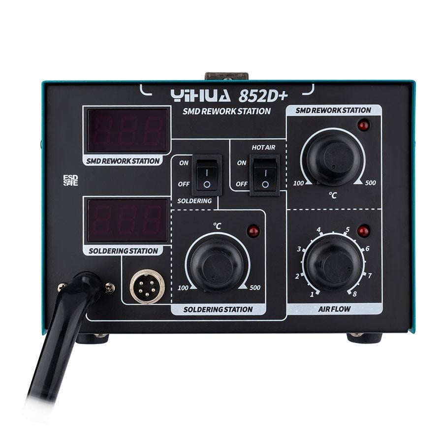 Паяльная станция компрессорная Yihua 852D+ 400 Вт 150-500С 6 кг (286813) - фото 3