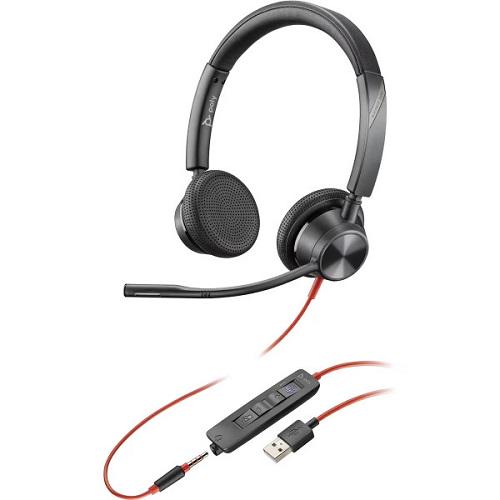 Гарнітура Poly BlackWire C3325-M USB-A/3,5 мм Plug HS Stereo Black (76J21AA)