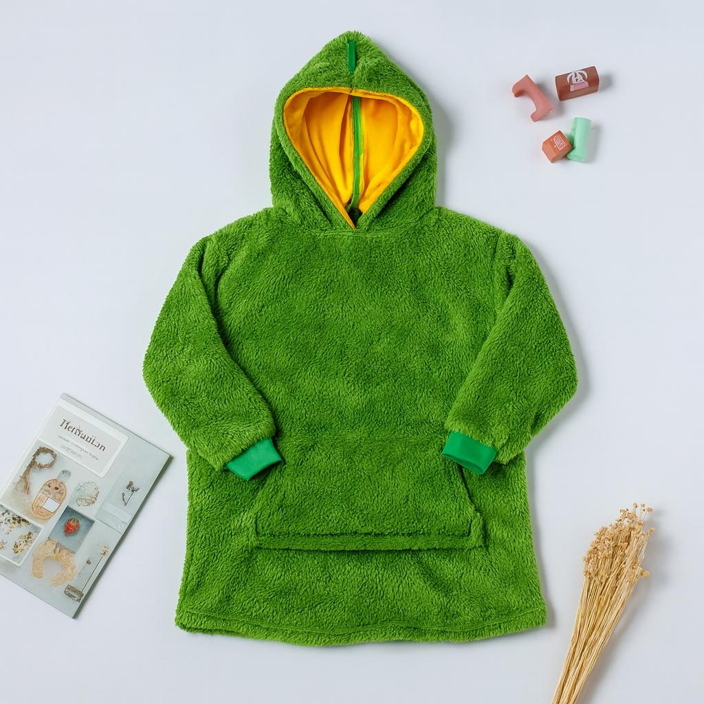 Худи-одеяло детское Huggle Hoodie Лесное приключение 3в1 Зеленый