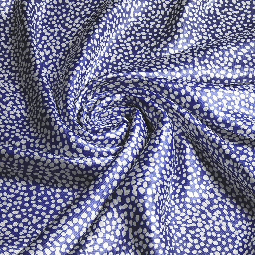 Ткань платья атлас шелк стрейч бисер Темно-синий (18181)