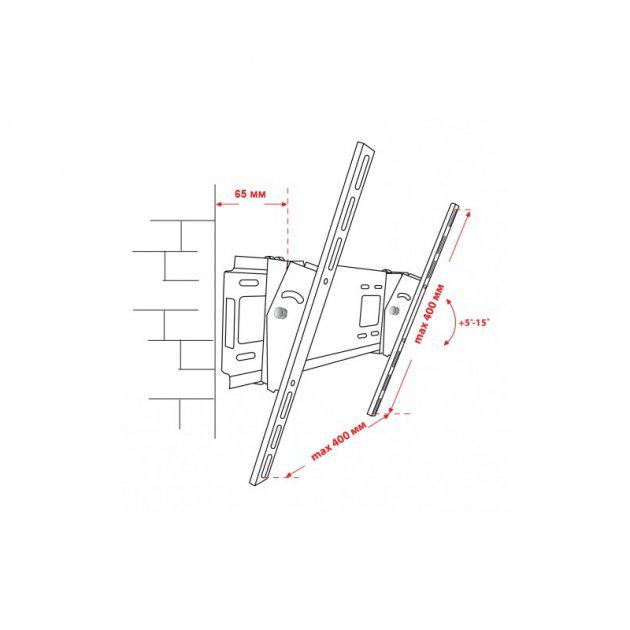 Кронштейн КВАДО К-51 32-65'' 400х400 - фото 3