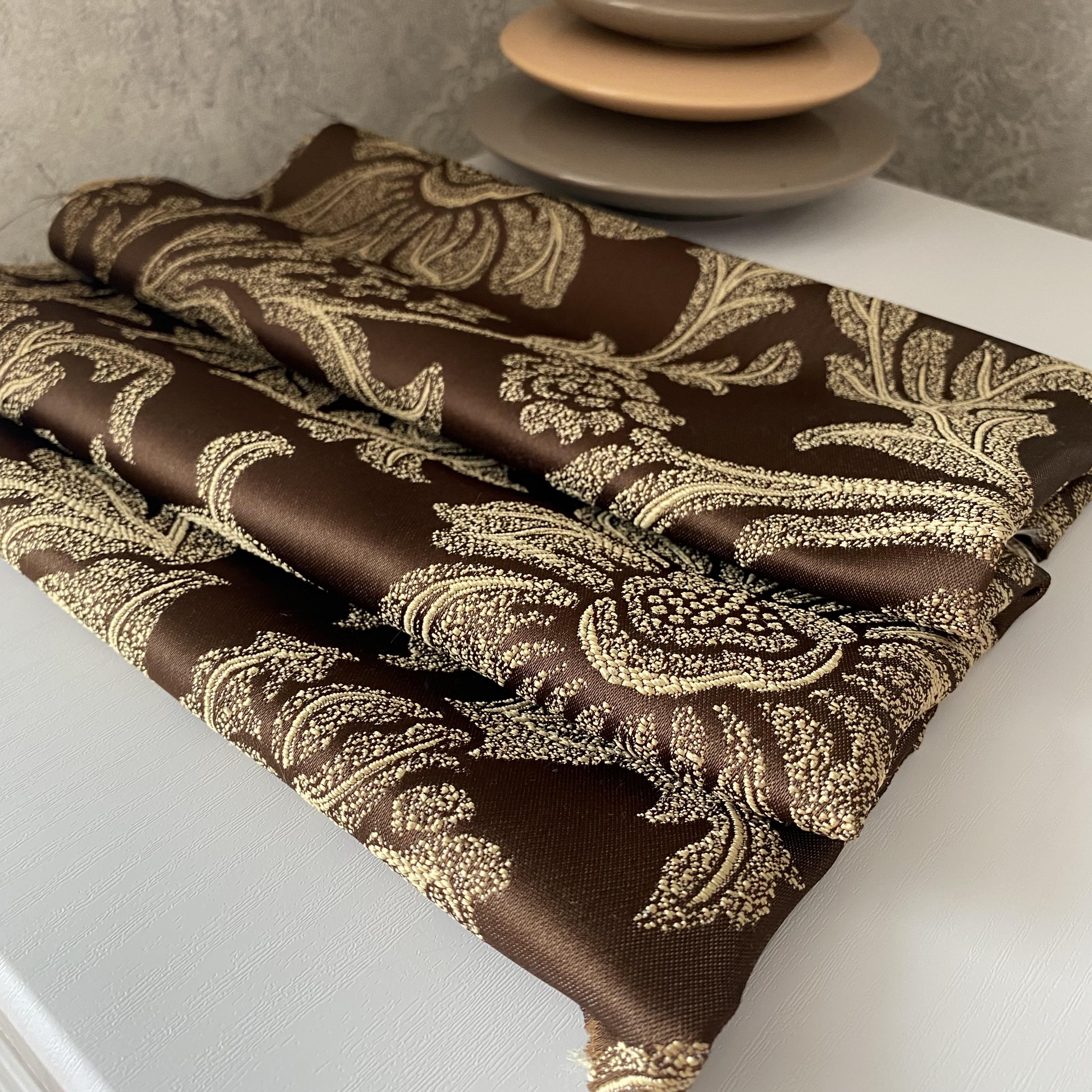 Тканина жакард Mebellini Шарлота 145 см Шоколад (MTEP2000-004)