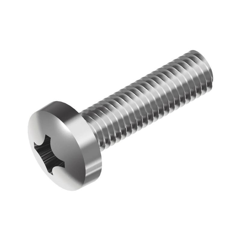 Гвинт дюймовий Metalvis №6-32x3/8" сталь Gr2 білий цинк різьблення UNC ASME B18.6.3 циліндр PH2 100 шт. (I5M50I5M5350100020)